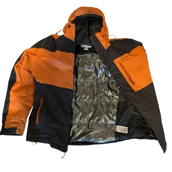 Columbia Women's Orange and Black Ski Jacket - Picture 2 of 9